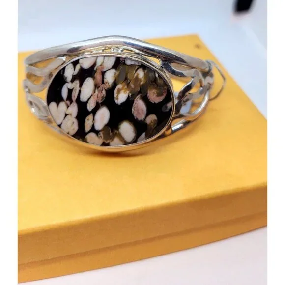 BraceletOval Peanut woodA+ Grade 40cm x 30 cm 925 Silver 42.2 gr Bracelet 20